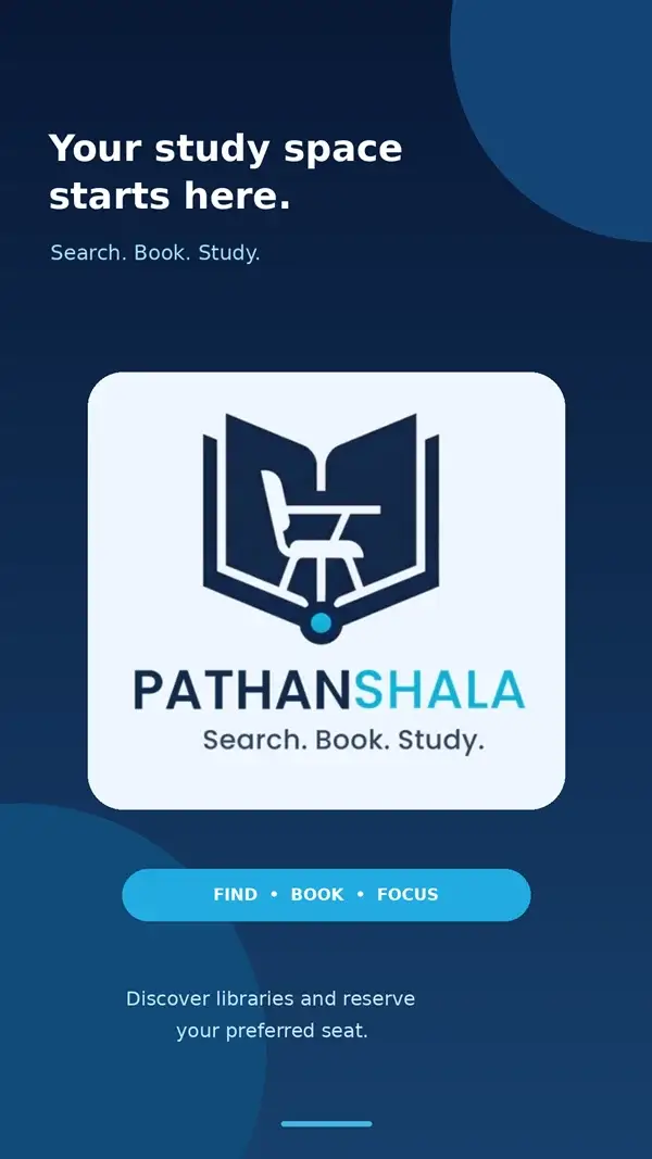 Pathanshala app home screen showing nearby libraries